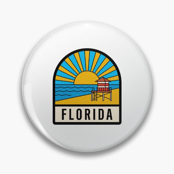 Item preview, Retro Florida Miami Beach Lifeguard Tower Minimalist Badge designed and sold by Paper Drip.