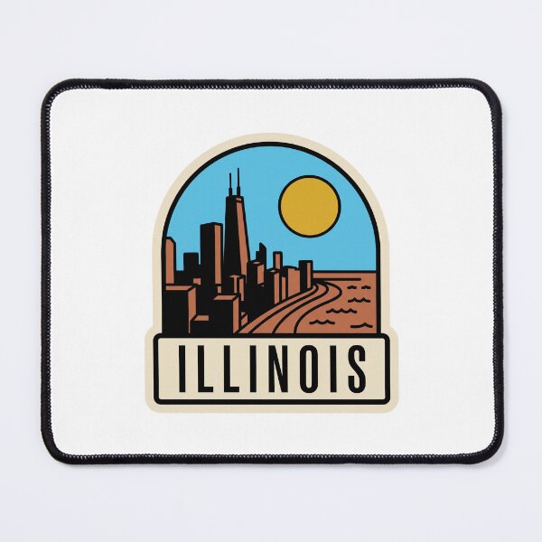 Item preview, Retro Illinois Chicago Skyline Flat Vector Travel designed and sold by Paper Drip.