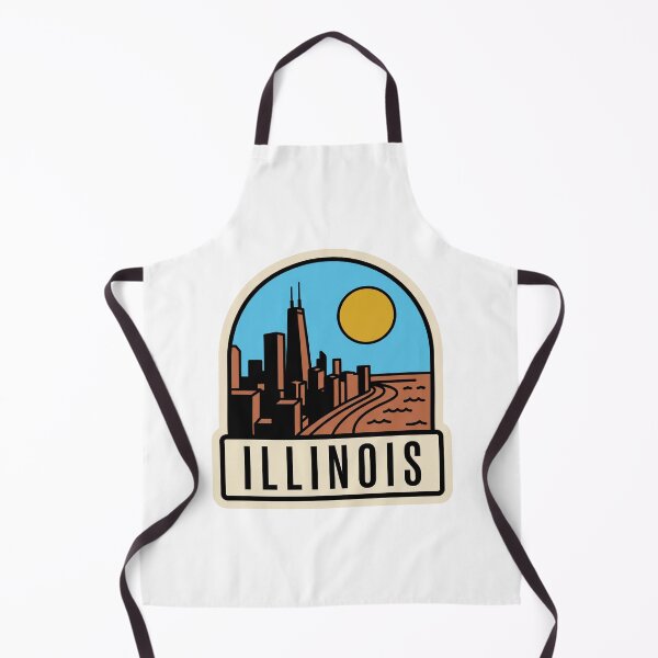Item preview, Retro Illinois Chicago Skyline Flat Vector Travel designed and sold by Paper Drip.