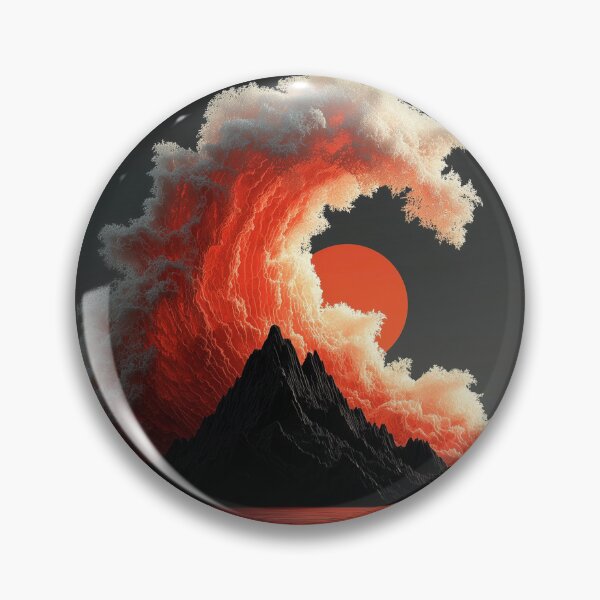 Item preview, Crimson Wave Over Shadow Mountain designed and sold by TheFableFoxStudio.