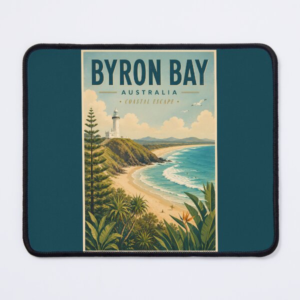 Item preview, Byron Bay Australia Illustration Travel Art Vintage designed and sold by KrisSidDesigns.