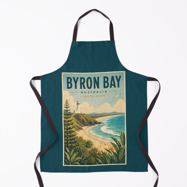 Item preview, Byron Bay Australia Illustration Travel Art Vintage designed and sold by KrisSidDesigns.