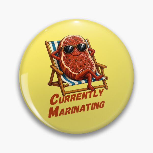 Item preview, Currently Marinating Funny Steak Summer BBQ designed and sold by Maljonic.