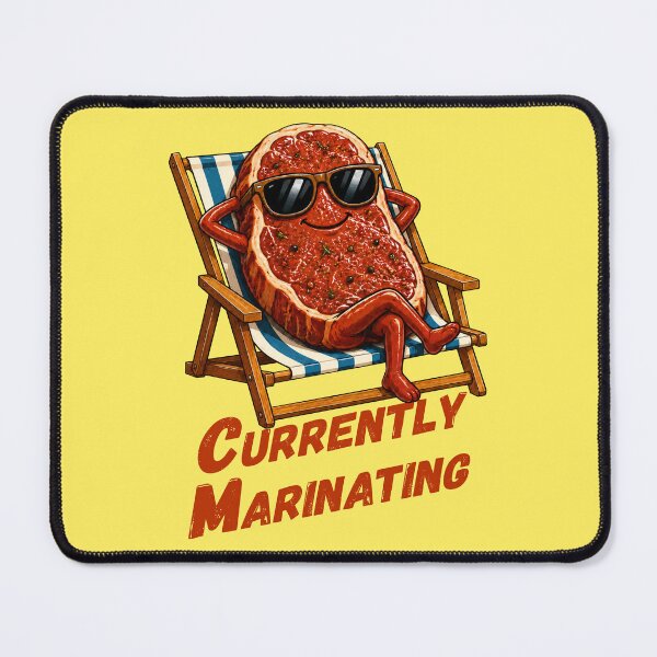 Item preview, Currently Marinating Funny Steak Summer BBQ designed and sold by Maljonic.