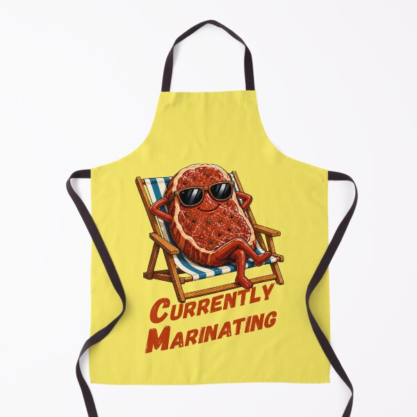 Item preview, Currently Marinating Funny Steak Summer BBQ designed and sold by Maljonic.