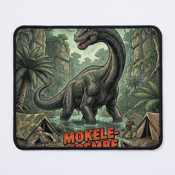Item preview, Mokele-Mbembe | The Lost Dinosaur Of The Congo Cryptid – Horror Comic Design designed and sold by redsharkuk.