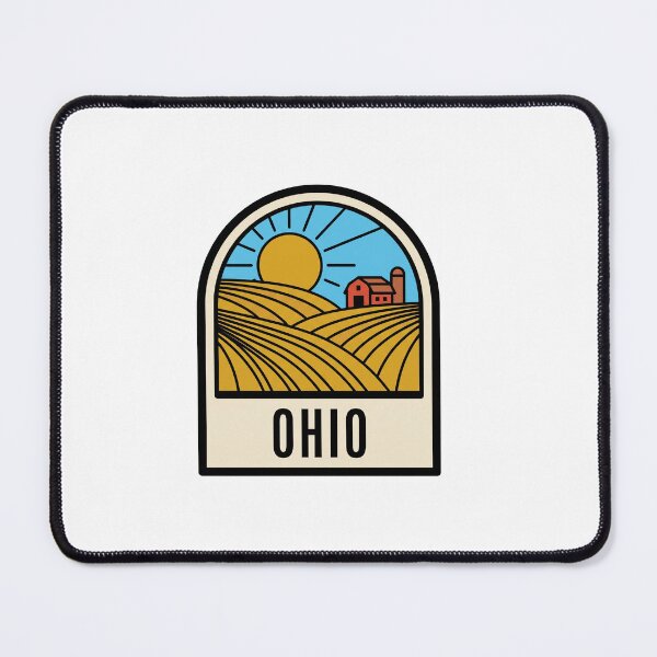 Item preview, Minimalist Ohio Countryside Farm Barn Retro Travel Badge designed and sold by Paper Drip.