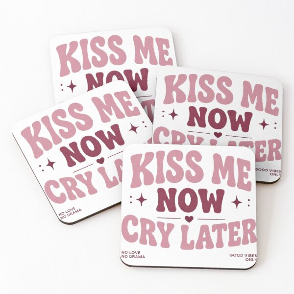 Item preview, Kiss Me Now Cry Later | Retro Coquette Typography Pink Aesthetic designed and sold by AveniaOficial.