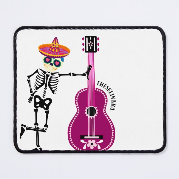 Item preview, Fiesta Skeleton with Pink Guitar: Vibrant Day of the Dead Art designed and sold by Theselinara.