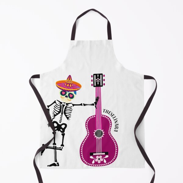 Item preview, Fiesta Skeleton with Pink Guitar: Vibrant Day of the Dead Art designed and sold by Theselinara.