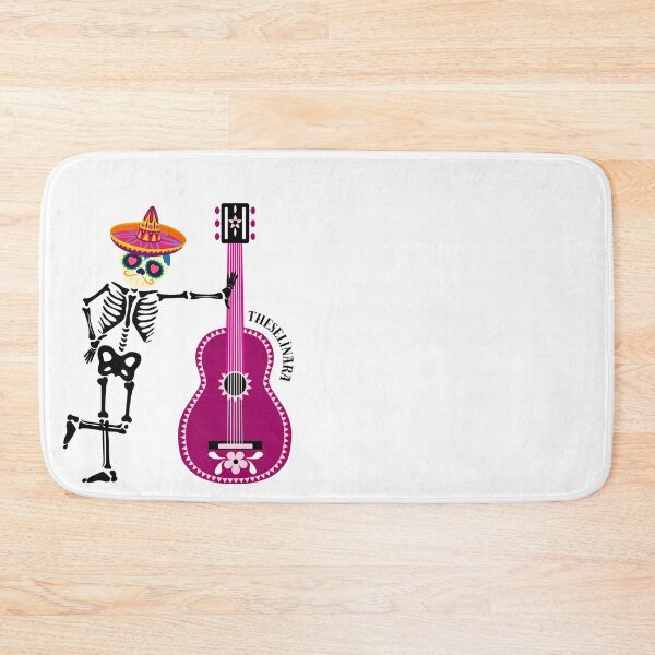 Item preview, Fiesta Skeleton with Pink Guitar: Vibrant Day of the Dead Art designed and sold by Theselinara.