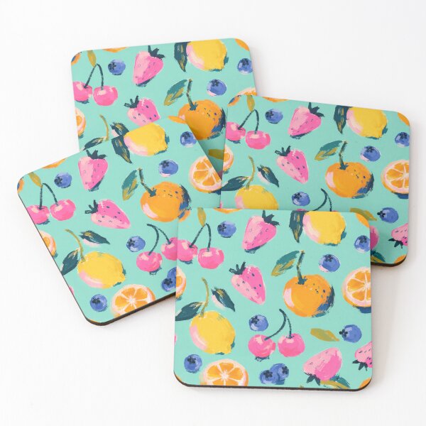 Item preview, Maximalist Fruit Pattern Mint Green Apartment designed and sold by bosamji.