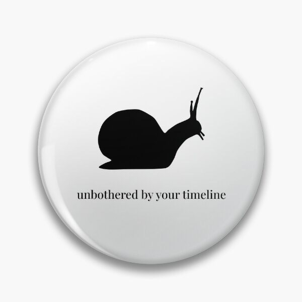 Item preview, Snail Silhouette - Unbothered By Your Timeline - Minimalist Animal Illustration designed and sold by Soulink-Studio.