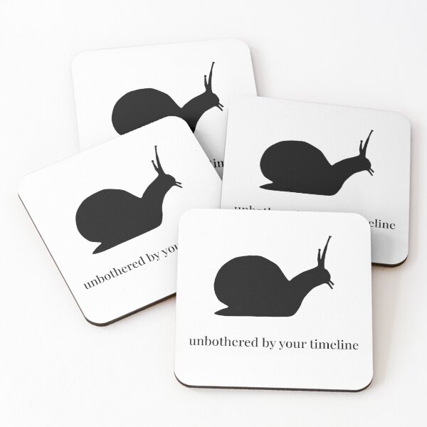 Item preview, Snail Silhouette - Unbothered By Your Timeline - Minimalist Animal Illustration designed and sold by Soulink-Studio.