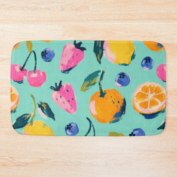 Item preview, Maximalist Fruit Pattern Mint Green Apartment designed and sold by bosamji.