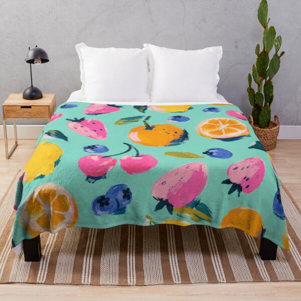 Item preview, Maximalist Fruit Pattern Mint Green Apartment designed and sold by bosamji.