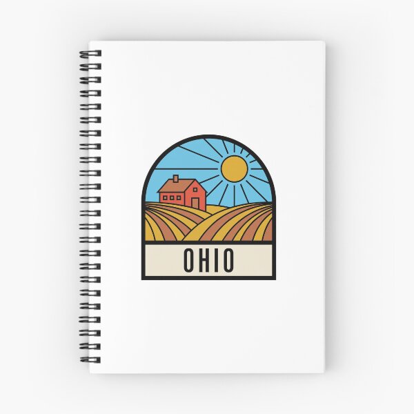 Item preview, Minimalist Ohio Countryside Farm Barn Retro Travel Badge designed and sold by Paper Drip.