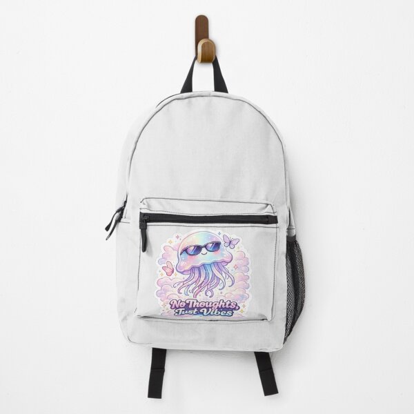Item preview, No Thoughts, Just Vibes | Cute Pastel Jellyfish Vaporwave Sticker designed and sold by FAZ-DESIGNS.