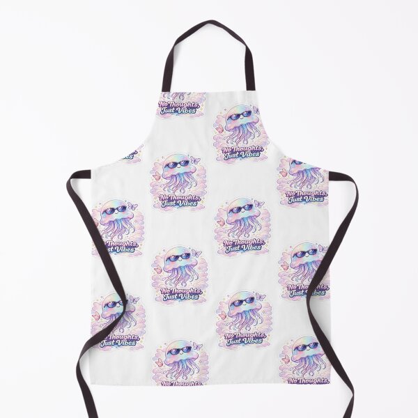 Item preview, No Thoughts, Just Vibes | Cute Pastel Jellyfish Vaporwave Sticker designed and sold by FAZ-DESIGNS.