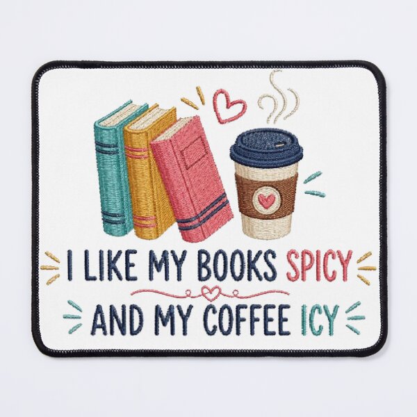 Item preview, I Like My Books Spicy and My Coffee Icy | Book Lover Funny Quote designed and sold by AveniaOficial.