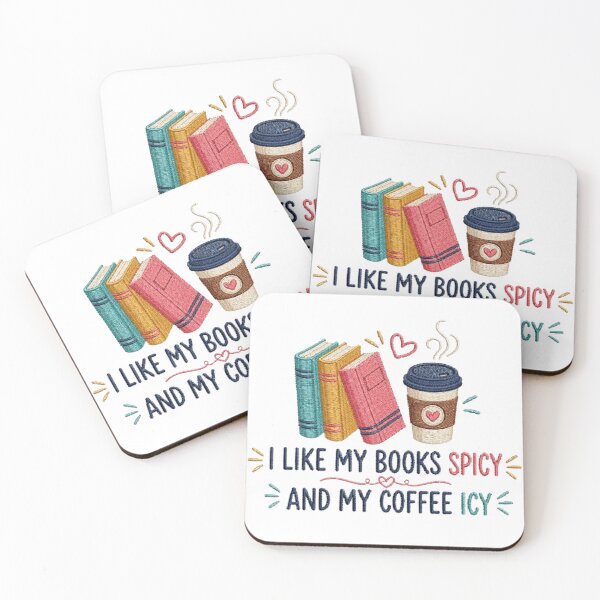 Item preview, I Like My Books Spicy and My Coffee Icy | Book Lover Funny Quote designed and sold by AveniaOficial.