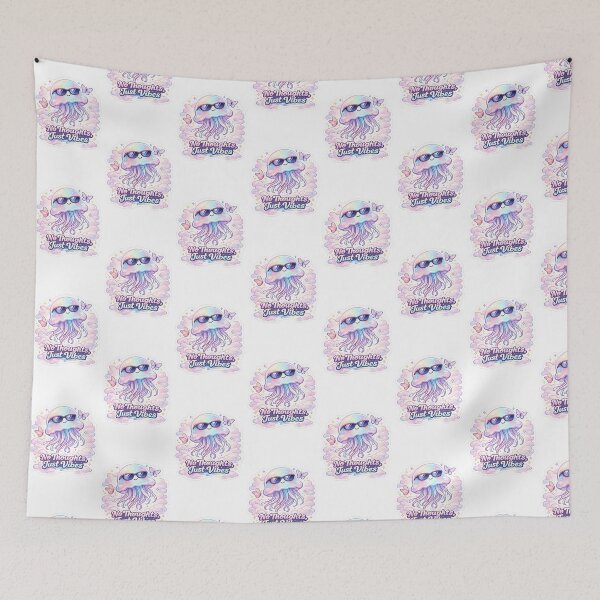 Item preview, No Thoughts, Just Vibes | Cute Pastel Jellyfish Vaporwave Sticker designed and sold by FAZ-DESIGNS.
