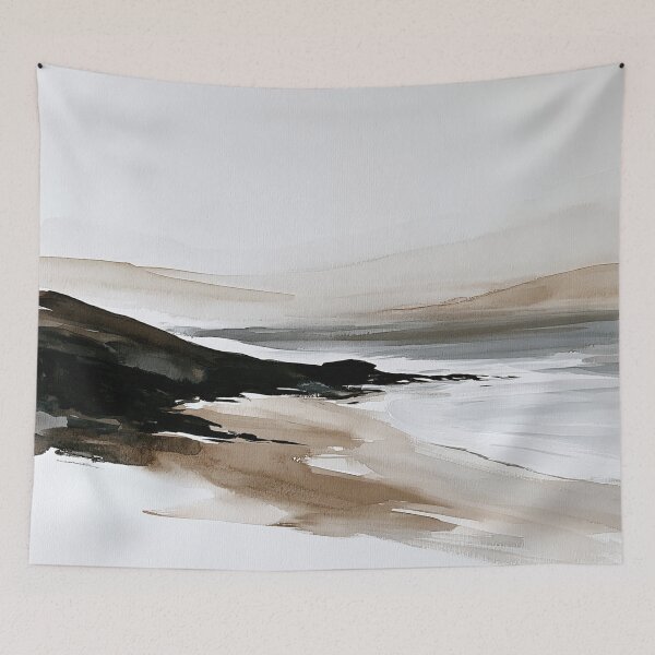 Item preview, Minimal Coastal Landscape Neutral Seascape designed and sold by trajeado14.