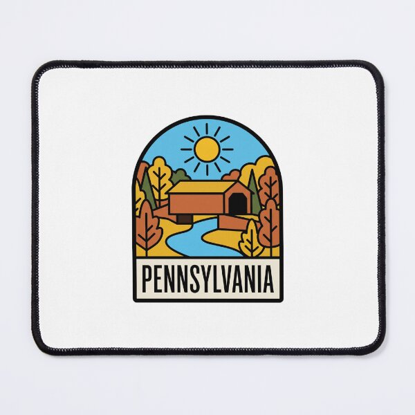 Item preview, Vintage Pennsylvania Covered Bridge Minimalist Retro designed and sold by Paper Drip.