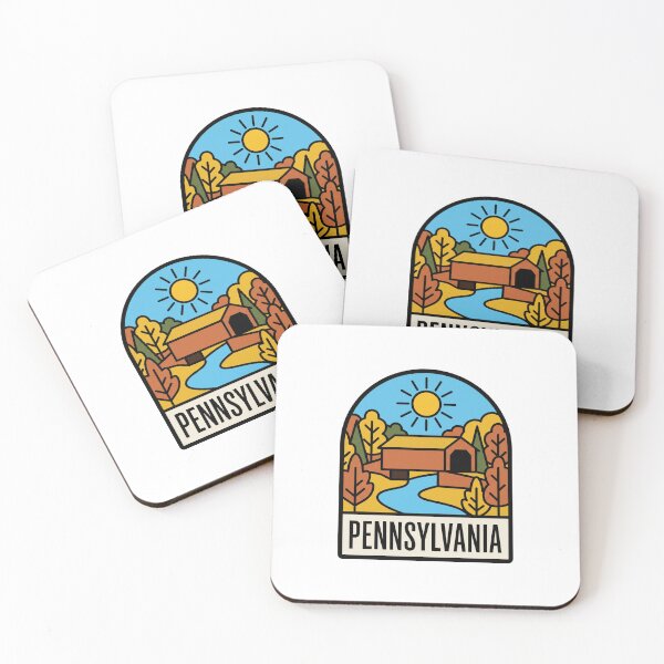 Item preview, Vintage Pennsylvania Covered Bridge Minimalist Retro designed and sold by Paper Drip.