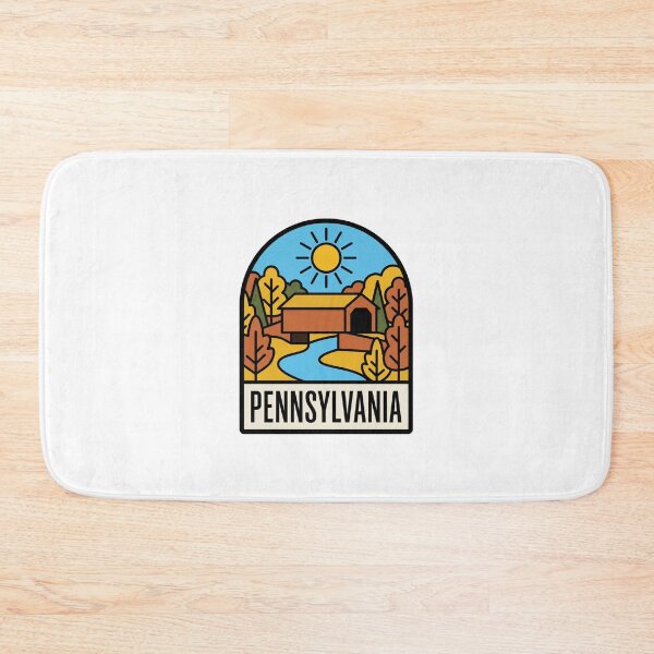 Item preview, Vintage Pennsylvania Covered Bridge Minimalist Retro designed and sold by Paper Drip.