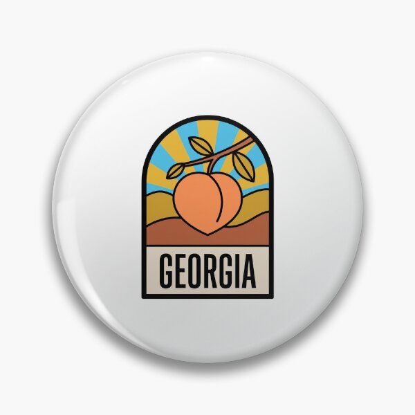 Item preview, Minimalist Georgia Peach State Retro Sunburst Art designed and sold by Paper Drip.