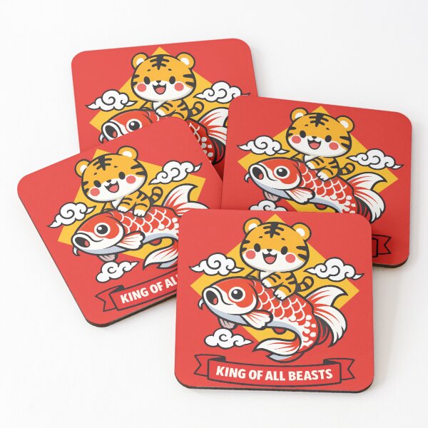 Item preview, Tiger Riding Lucky Koi designed and sold by PrintSmithArt.