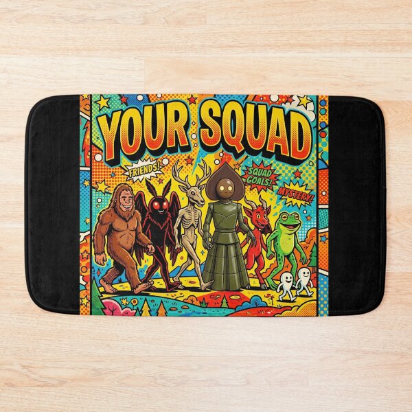 Item preview, Your Squad Cryptid Friends Funny Pop Art designed and sold by redsharkuk.