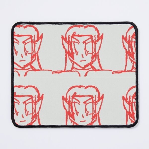 Item preview, Rough Red Line Sketch Elf Portrait designed and sold by KaleChub.
