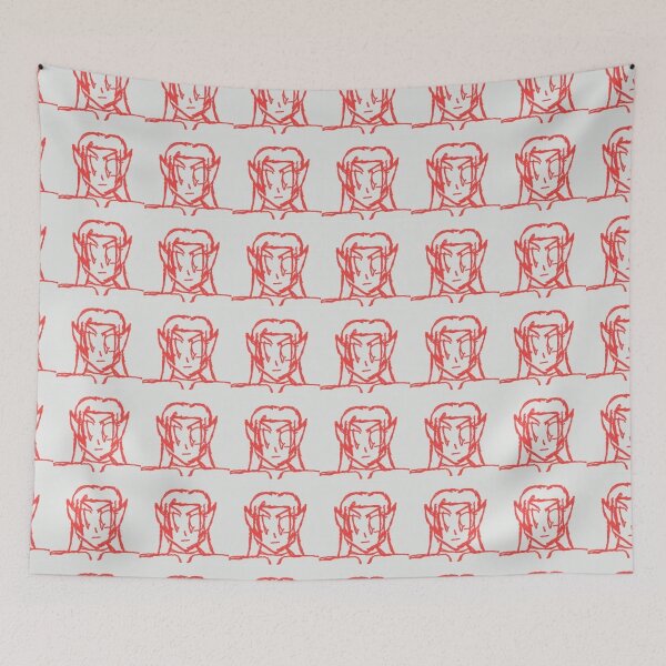 Item preview, Rough Red Line Sketch Elf Portrait designed and sold by KaleChub.