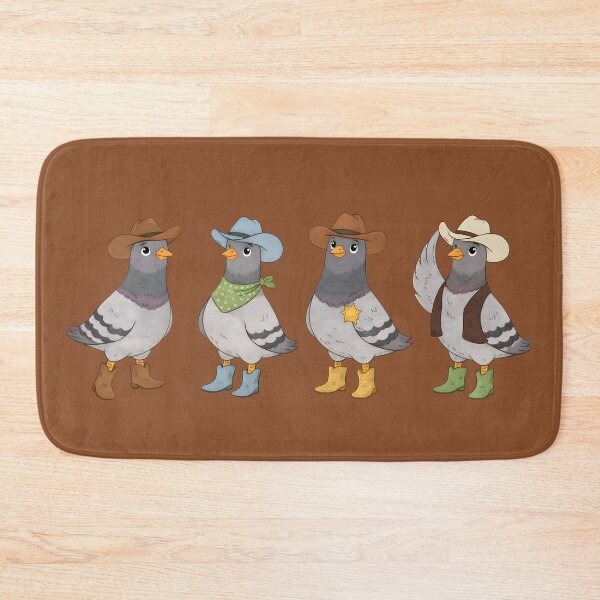 Item preview, Line Dancing Pigeons in Cowboy Outfits designed and sold by azule1.