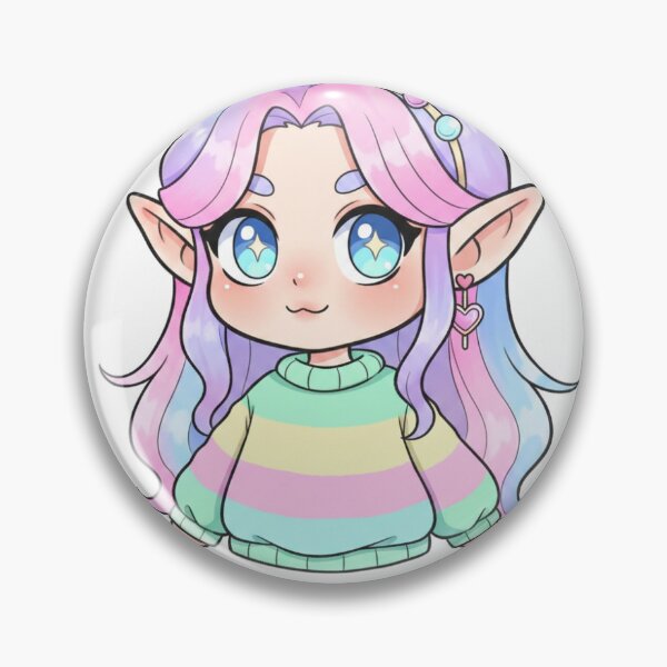 Item preview, Cute Pastel Pastel Elf Chibi Girl designed and sold by KaleChub.