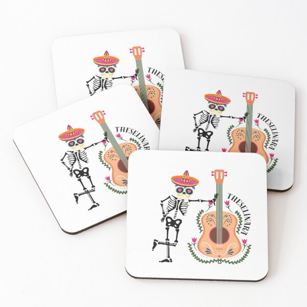 Item preview, Fiesta Skeleton with Floral Guitar: Vibrant Day of the Dead Art designed and sold by Theselinara.