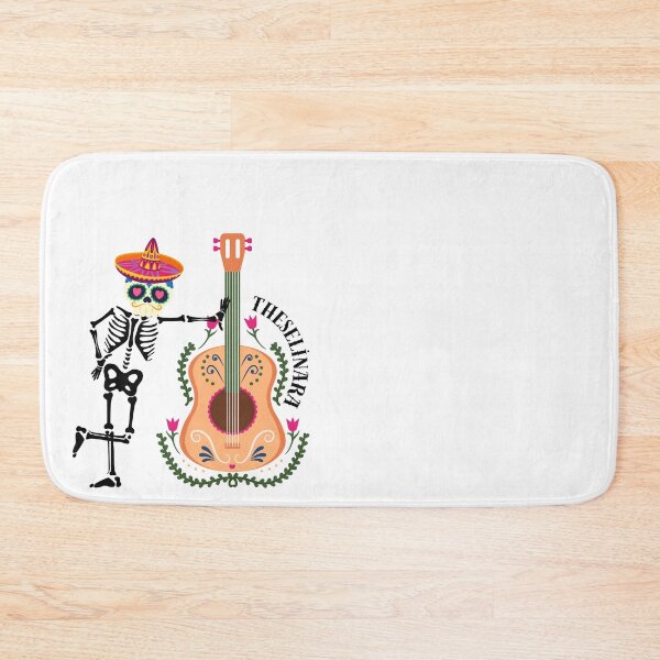 Item preview, Fiesta Skeleton with Floral Guitar: Vibrant Day of the Dead Art designed and sold by Theselinara.