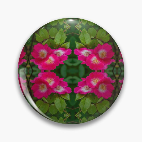 Item preview, Pink Rose Kaleidoscope — Symmetrical Floral Pattern designed and sold by Andrey Yurkevich Art.