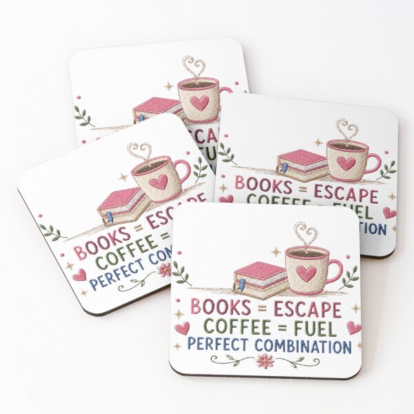 Item preview, Books Are Escape Coffee Is Fuel | Cute Reading and Coffee Design designed and sold by AveniaOficial.