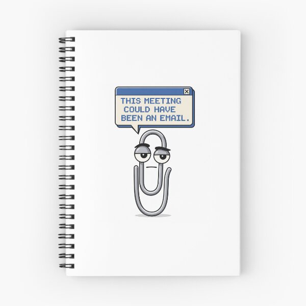 Item preview, This Meeting Could Have Been An Email Single Sticker - Funny Retro Office Paperclip Tech Decal designed and sold by SlapHappyArt.