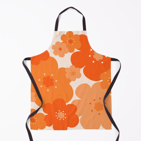 Item preview, 60's, 70's, Retro Scandinavian Style Flowers in Orange and Cream designed and sold by MellowCat.