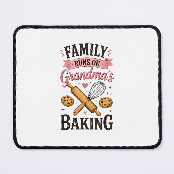 Item preview, Family Runs on Grandma's Baking Shirt | Grandma Baking Gift | Vintage Kitchen T-Shirt | Family Baker Tee designed and sold by BDLuck2021.