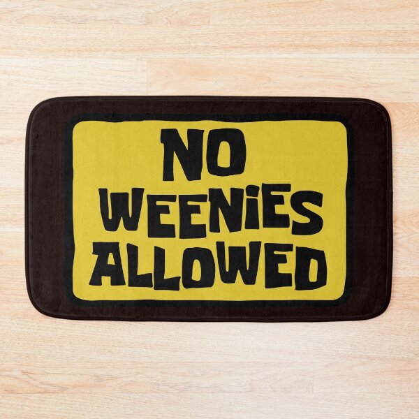 Item preview, No Weenies Allowed Funny Sticker | Retro Cartoon Sign designed and sold by PIXEL POP DESIGNS - Beyond the Norm!.