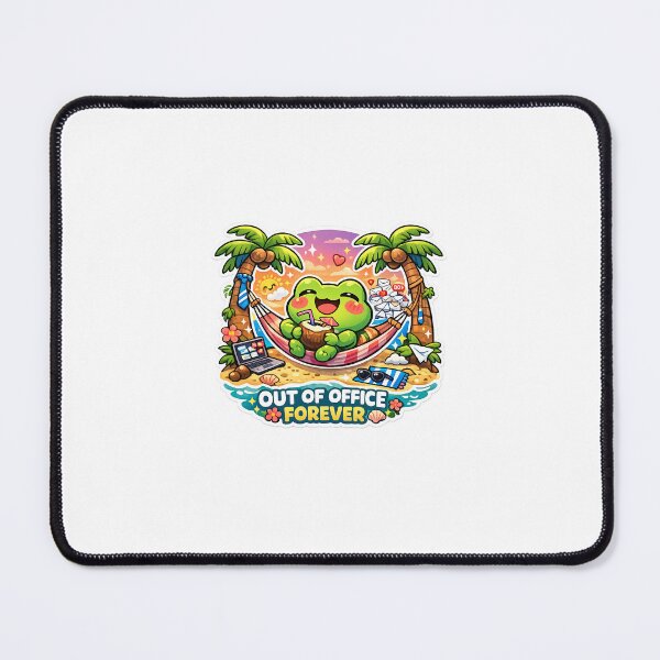 Item preview, Cute Kawaii Frog Out Of Office Forever Sticker designed and sold by Cozy404Lab.