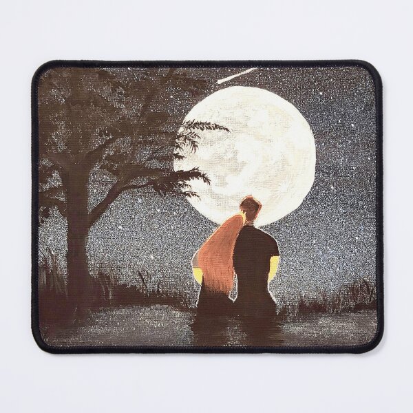 Item preview, Couple Under Moon — Romantic Moonlit Night Acrylic Art Print designed and sold by ArtByShoonya.