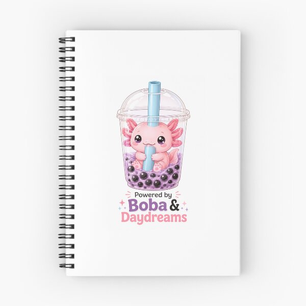Item preview, Cute Taro Boba Axolotl Single Sticker - Kawaii Bubble Milk Tea Animal Decal designed and sold by SlapHappyArt.