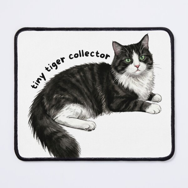 Item preview, Tiny Tiger Collector Sticker | Tuxedo Cat Vinyl Decal | Black and White Cat Lover Gift | Cute Kitty Laptop, Water Bottle & Journal Sticker designed and sold by Safiacreatess.