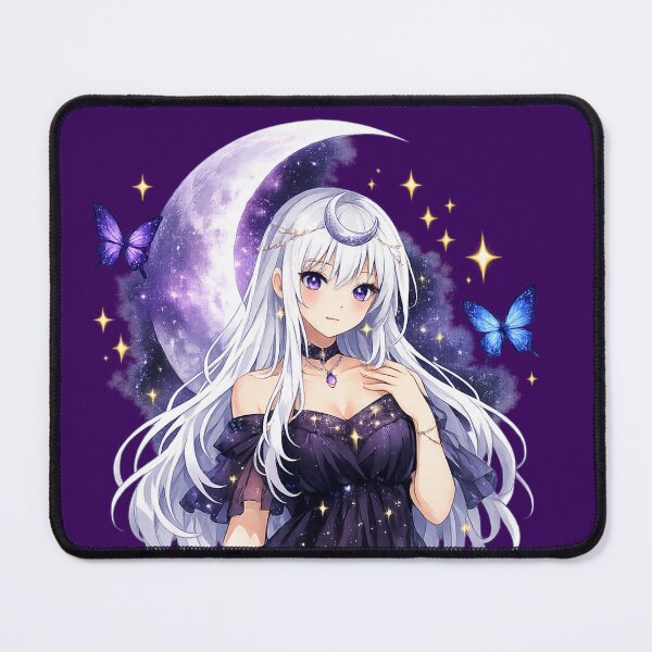 Item preview, Celestial Anime Girl with Moon | Fantasy Princess | Galaxy Aesthetic | Kawaii Manga Art designed and sold by Feminine Energy Studio .
